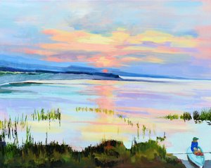 Fredfyldte refleksioner ved solnedgang af Maxine Shore