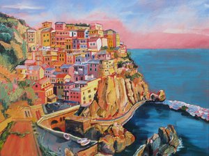 Den livlige italienske kyst af Maxine Shore