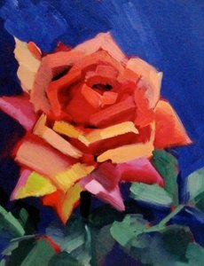 Livlig rosenblomst af Maxine Shore