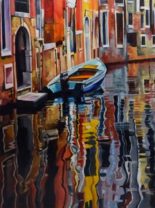 Den livlige bådtur i Venedig af Maxine Shore