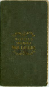 Steamboat Lønningsberegner, udgivet af Maxwell og Co., Louisville, Kentucky, 1. november 1857 af Maxwell and Company