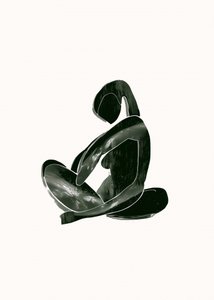 Abstrakt siddende figur