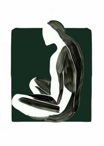 Stille siddende figur