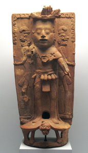 Røgelsebrænder i form af majsguden på en skildpadde, North Yucatan-halvøen, postklassisk periode, 900-1000 e.Kr. af Mayan