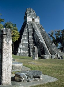Tikal Temple I eller Temple of the Great Jaguar, 7. til 8. århundrede