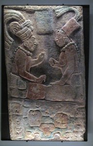 To siddende mænd, El Chicozapote, Usumacinta, sen klassisk periode, 600-900 e.Kr. af Mayan