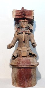 Røgelsebrænder, fra Copan, Honduras, Mellemamerika, sen klassisk periode (600-900 e.Kr.) (terracotta) af Mayan Mayan