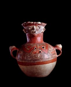 Præcolumbiansk kunst, Maya-civilisation, postklassisk periode: zoomorfisk gravurne af ler. Fra Old Mixco, Chimaltenango, Guatemala. Guatemala, Nationalmuseet for arkæologi og etnologi - præcolumbiansk kunst, Maya-civilisation, post-klassisk periode (ca. 6  af Mayan Mayan