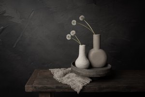 Minimalistiske blomstervaser af Mayra Pama