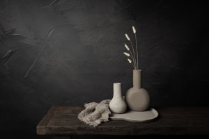 Minimalistiske vaser og græs af Mayra Pama