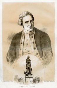 Kaptajn James Cook, britisk flådeofficer og opdagelsesrejsende fra det 18. århundrede, 1879