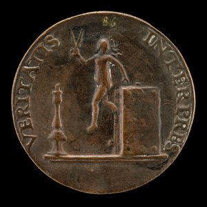 Sandheden flygter fra en bog [omvendt], ca. 1510. af Mea
