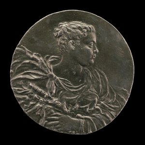En ung kvinde fra Venedig i kjole og kappe, ca. 1563. af Medallist A.A.