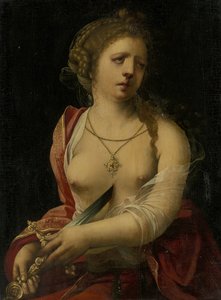 Lucretias selvmord af Meester met de Papegaai