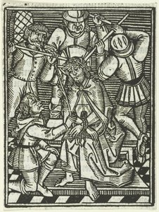 Tornekroningen af Meester van de Delbecq Schreiber Passie (attributed to)