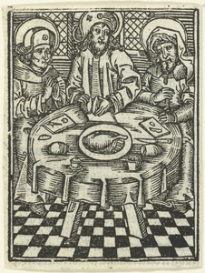 Måltidet på Emmaus af Meester van de Delbecq Schreiber Passie (attributed to)