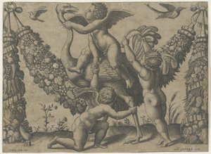Tre putti med en struds Pavens gobeliner af Raphael (serietitel)