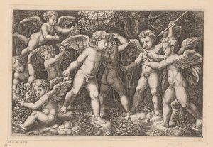 Spiller putti Pavens gobeliner (serietitel) Tapezzerie de Papa (serietitel)