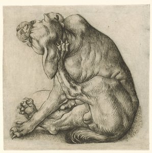 kløende hund af Meester van het Amsterdamse Kabinet