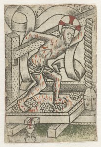 Kristus i vinpressen af Meester van het Martyrium der Tienduizend