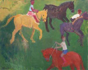 Four Horses, 2018 (olie på lærred)