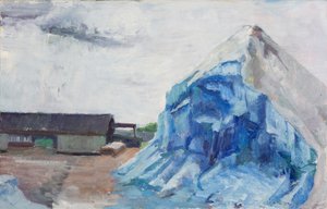 Saltbunker langs Cal Sag-kanalen, 2014 (olie på lærred)