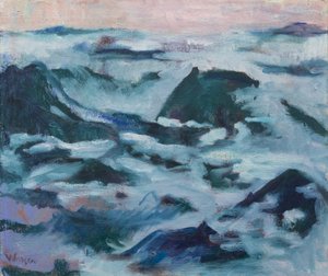 Twelve misty mountains, 2016 (olie på lærred)