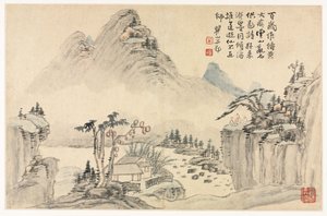 Landskaber i forskellige stilarter efter gamle mestre af Mei Qing