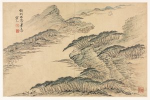 Landskaber i forskellige stilarter efter gamle mestre af Mei Qing