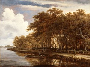 View Along the Amstel, ca. 1660 (olie på panel) af Meindert Hobbema