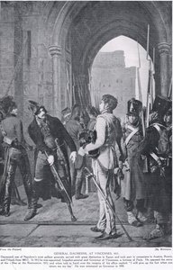 General Daumesnil ved Vincennes, 1815, illustration fra "Hutchinson