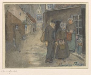 Bjerglandskab med nåletræer af Melchior Küsel (I)