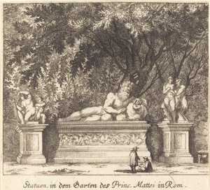 Prins Matteis haver, Rom af Melchior Küsel after Johann Wilhelm Baur