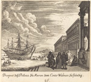 Palazzo af Grev Widman af Melchior Küsel after Johann Wilhelm Baur
