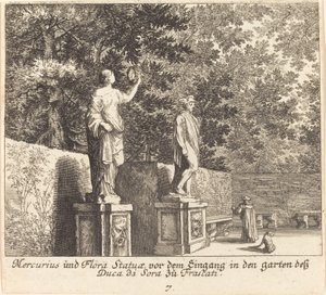 Statuer af Merkur og Flora, Dukedi Soras haver, Frascati