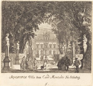 Villa Aquaviva af Melchior Küsel after Johann Wilhelm Baur