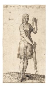 En nigeriansk kvinde med siv, 1583 af Melchior Lorck