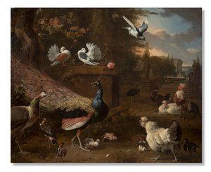 Menageri, c.1680 af Melchior de Hondecoeter