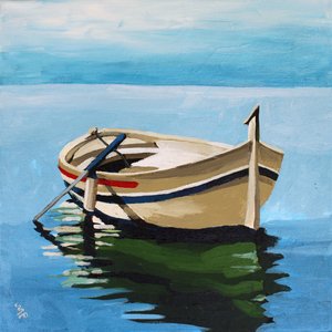 Boat Afloat, 2024 (akryl på lærred)