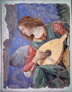 Engel, der spiller på lut, ca. 1480 (løsrevet freskomaleri) af Melozzo da Forli