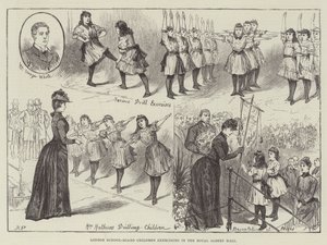 London School-Board Børn træner i Royal Albert Hall af Melton Prior