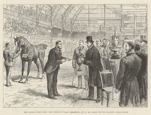 London Horse Show, Prince of Wales overrækker Cup til Mr. Moore for hans Hackney Horse Rufus af Melton Prior
