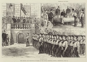 Prinsen og Prinsessen af Wales på Royal Hospital School, Greenwich, 10. juli af Melton Prior
