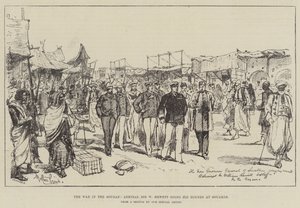 Krigen i Soudan, admiral Sir W Hewett går sine runder ved Souakim af Melton Prior