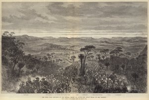 Zulu-krigen, de britiske troppers fremrykning mod Ulundi, kongens kraal i det fjerne af Melton Prior