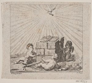 Dansk:  Vignet til N. E. Balle "Theses Theologica" af Meno Haas