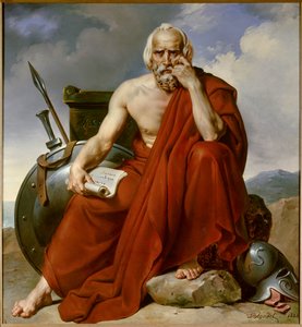 Portræt af Lycurgue (Lykourgos) lovgiver i Sparta. Maleri af Merry Joseph Blondel (1781-1853)
