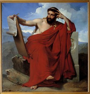 Portræt af Solon lovgiver og digter af Athen (ca. 640-ca. 588 f.Kr.) Maleri af Merry Joseph Blondel (1781-1853) 1828 Amiens, Musee de Picardie - Portræt af digteren og lovgiveren Solon af Athen (ca. 640-c. 588 f.Kr.). Maleri af Merry Joseph Blondel