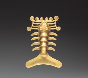 Hummer vedhæng, ca. 1000-1500 (støbt guld)