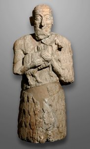 Statue af en mand, der bringer får, der skal ofres, Sumeria af Mesopotamian